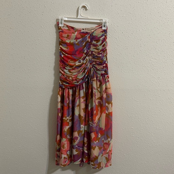 Nicholas Asymmetric Multicolor Mabel Midi Skirt - Size 2 - Picture 2 of 14